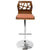 LumiSource Folia Bar Stool | Bar Stools | BS-JY-FL WAL+BK | Modishstore - 6