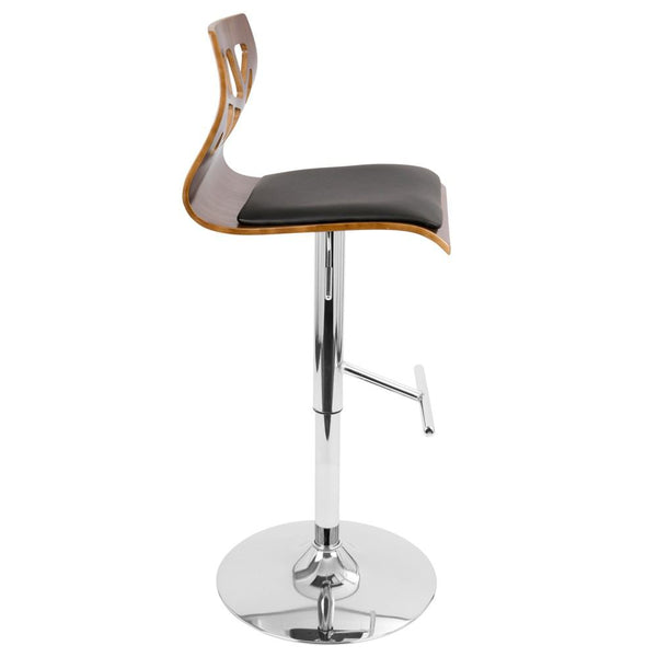 LumiSource Folia Bar Stool | Bar Stools | BS-JY-FL WAL+BK | Modishstore - 10