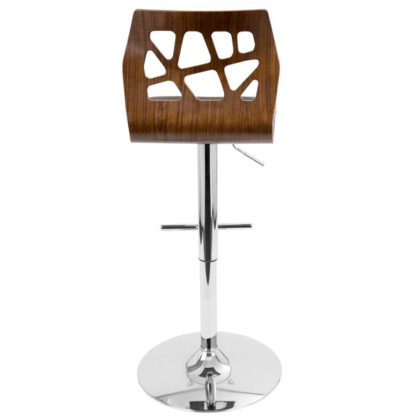 LumiSource Folia Bar Stool | Bar Stools | BS-JY-FL WAL+BK | Modishstore - 12