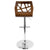 LumiSource Folia Bar Stool | Bar Stools | BS-JY-FL WAL+BK | Modishstore - 12