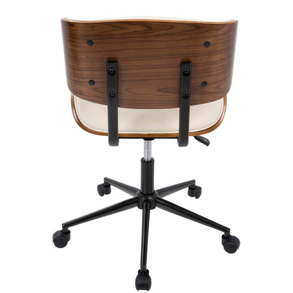LumiSource Lombardi Height Adjustable Office Chair with Swivel | Office Chairs | OC-JY-LMB WL+BK | Modishstore - 5