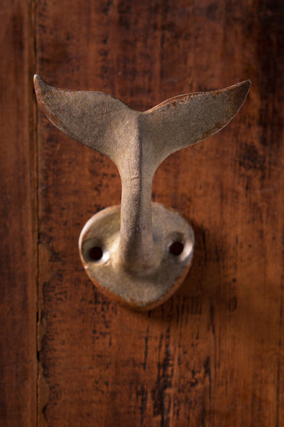 Vagabond Vintage Rust Finish Whale Wall Hook - Set of 4 | Modishstore | Hooks & Racks-3