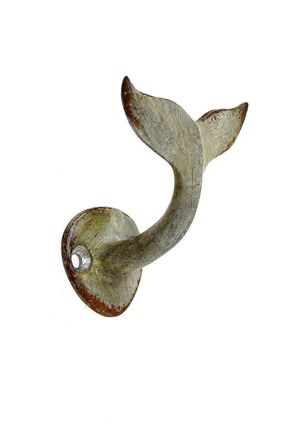 Vagabond Vintage Rust Finish Whale Wall Hook - Set of 4 | Modishstore | Hooks & Racks