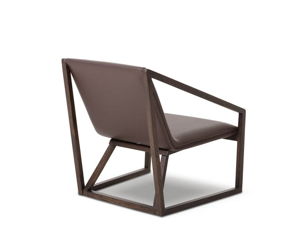 Vig Furniture Divani Casa Taranto - Modern Brown Eco-Leather Lounge Chair | Modishstore | Lounge Chairs-2