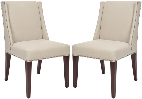 Safavieh Lauren Side Chair W/ Nickel Nail Heads - Set Of 2 | Dining Chairs | Modishstore