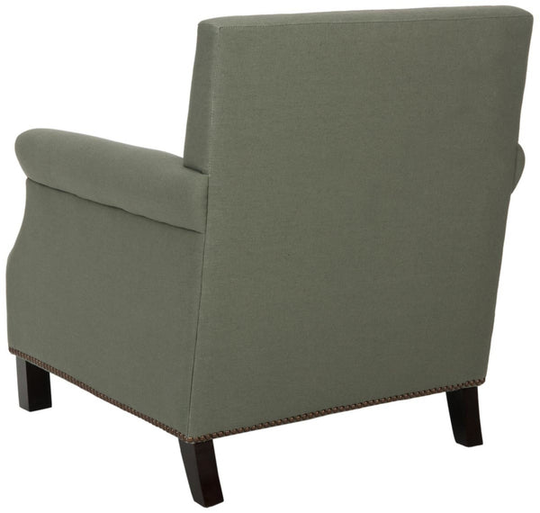 Safavieh Easton Club Chair - Brass Nail Heads | Accent Chairs |  Modishstore  - 4