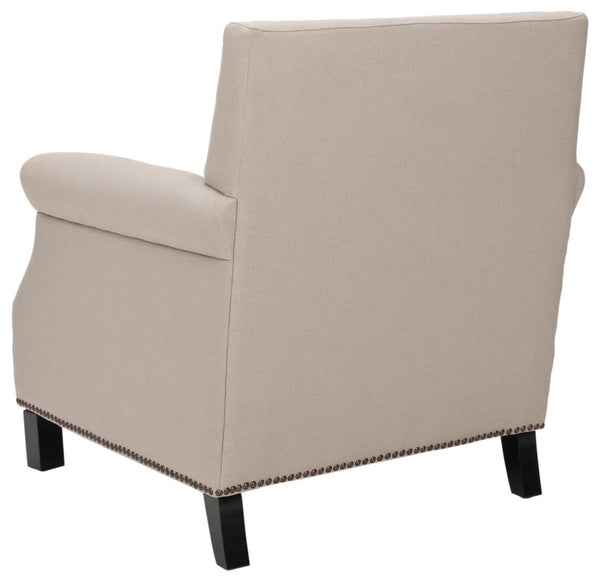 Safavieh Easton Club Chair - Brass Nail Heads | Accent Chairs |  Modishstore  - 9