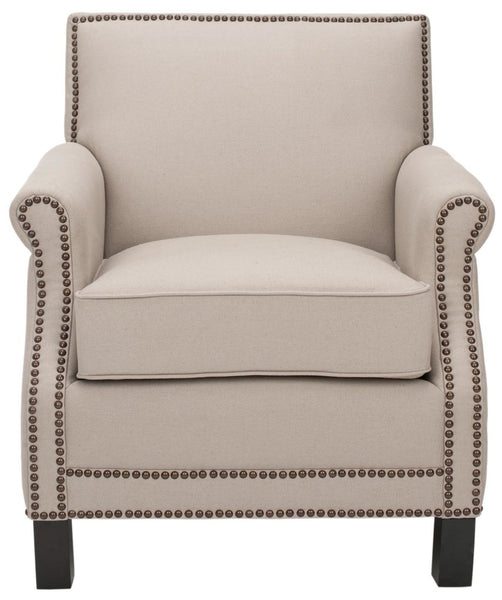 Safavieh Easton Club Chair - Brass Nail Heads | Accent Chairs |  Modishstore  - 10