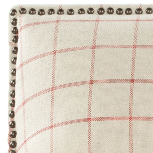 Safavieh Easton Club Chair In Plaid - Brass Nail Heads | Accent Chairs |  Modishstore  - 6