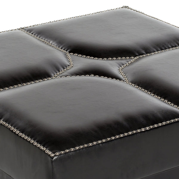 Safavieh Terrence Cocktail Ottoman - Silver Nail Heads | Ottomans |  Modishstore  - 8