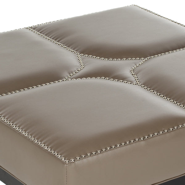 Safavieh Terrence Cocktail Ottoman - Silver Nail Heads | Ottomans |  Modishstore  - 12