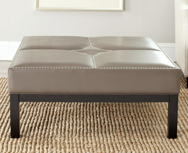 Safavieh Terrence Cocktail Ottoman - Silver Nail Heads | Ottomans |  Modishstore  - 6