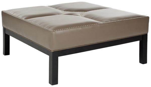 Safavieh Terrence Cocktail Ottoman - Silver Nail Heads | Ottomans |  Modishstore  - 13