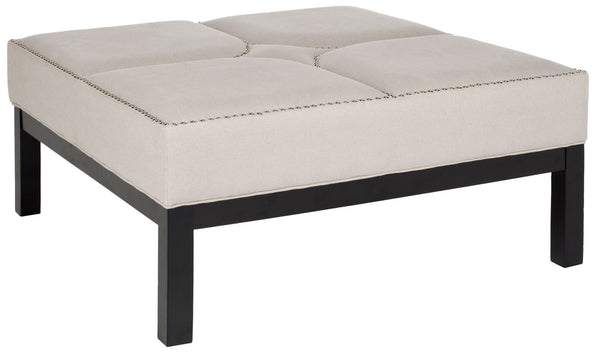 Safavieh Terrence Cocktail Ottoman - Silver Nail Heads | Ottomans |  Modishstore  - 17