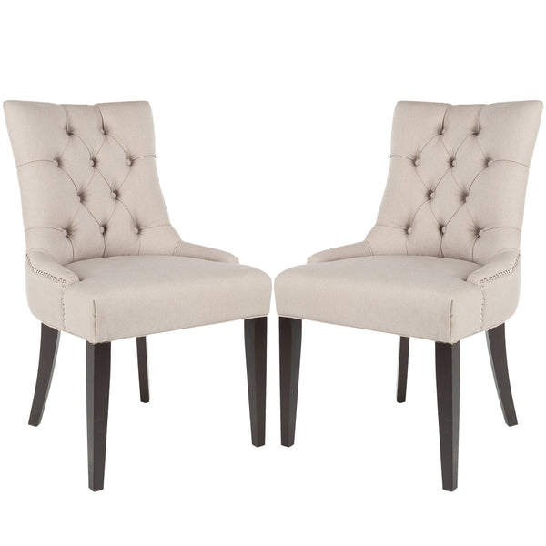 Safavieh Abby Tufted Side Chairs Silver Nail Heads - Set Of 2 | Dining Chairs | Modishstore - 2