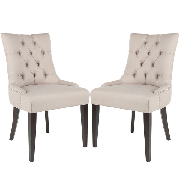 Safavieh Abby Tufted Side Chairs Silver Nail Heads - Set Of 2 | Dining Chairs | Modishstore - 2