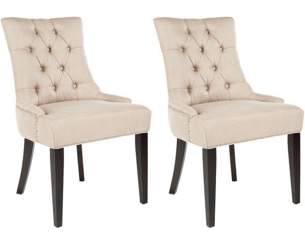 Safavieh Abby Tufted Side Chairs Silver Nail Heads - Set Of 2 | Dining Chairs | Modishstore - 6