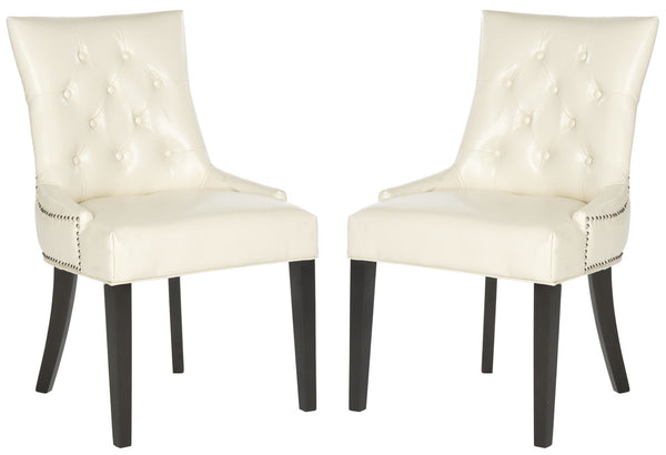 Safavieh Harlow Tufted Ring Chair Silver Nail Heads - Set Of 2 | Dining Chairs | Modishstore - 2