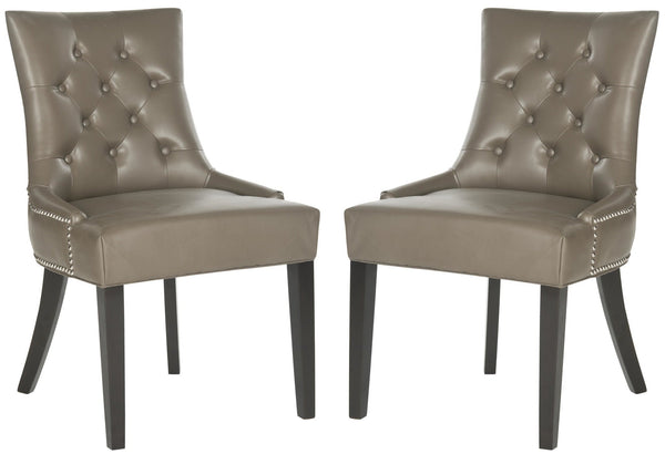 Safavieh Harlow Tufted Ring Chair Silver Nail Heads - Set Of 2 | Dining Chairs | Modishstore - 4