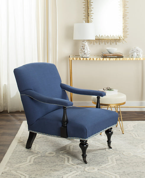 Safavieh Devona Arm Chair - Silver Nail Heads | Armchairs |  Modishstore  - 5