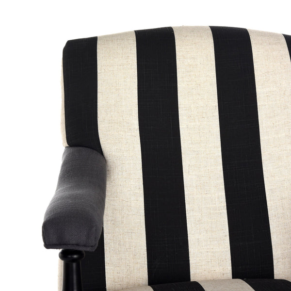 Safavieh Devona Awning Stripe Arm Chair - Silver Nail Heads | Armchairs |  Modishstore  - 6