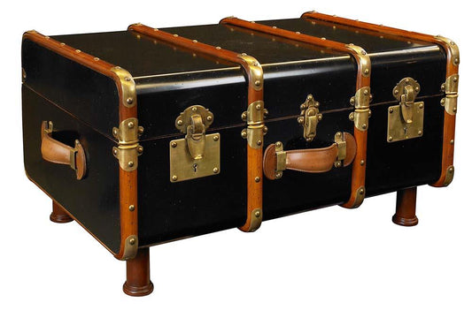 Stateroom Trunk Table - Black by Authentic Models | Cabinets | Modishstore