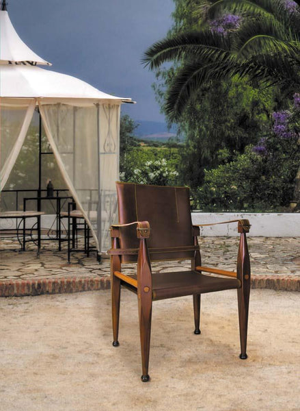 Bridle Leather Campaign Chair by Authentic Models | Armchairs | Modishstore