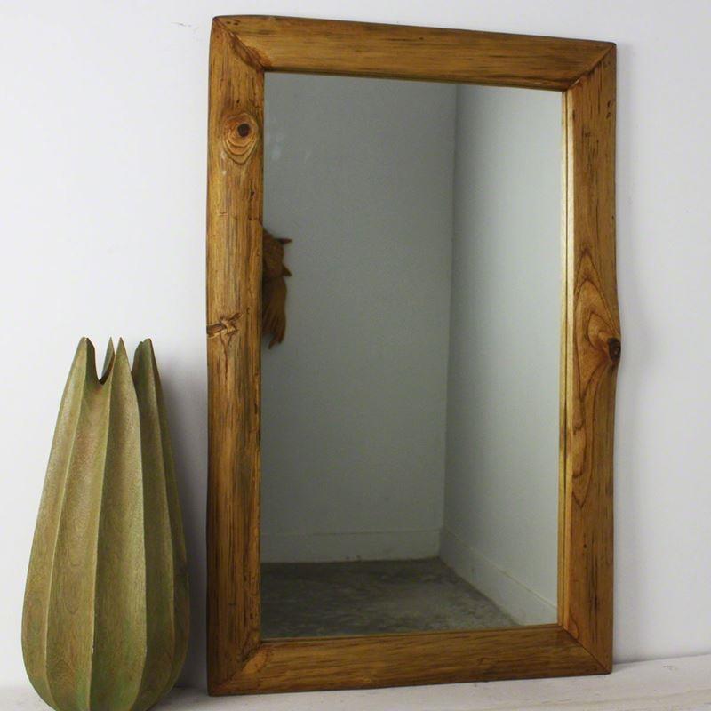 Haussmann Mirror Teak Rectangle 22" - Oak | Mirrors | Modishstore