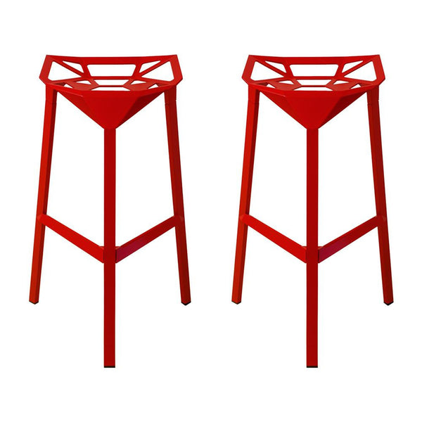 Mod Made Geometric Aluminum Barstool 2-Pack