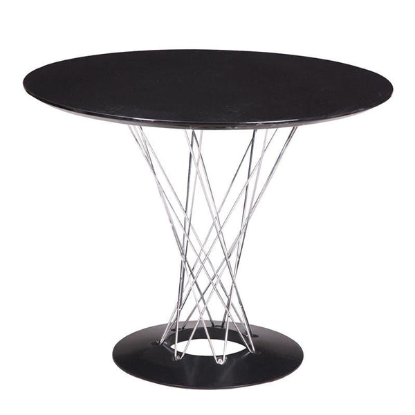 Mod Made Twist Table-Wood Top-Chrome Base | Modishstore | Side Tables
