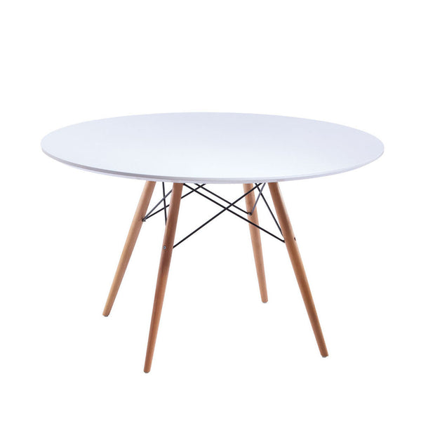 Mod Made Paris Tower Round Table Wood Leg - Out of Stock | Modishstore | Dining Tables