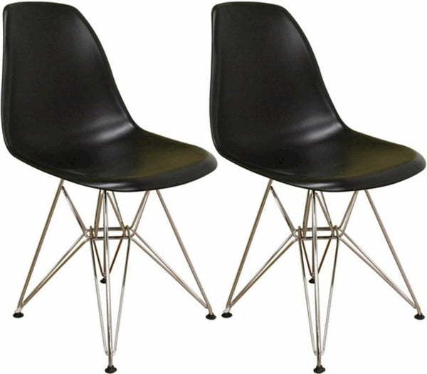 Mod Made Paris Tower Side Chair Chrome Leg 2-Pack