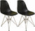Mod Made Paris Tower Side Chair Chrome Leg 2-Pack