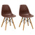 Mod Made Paris Tower Side Chair Wood Leg 2-Pack