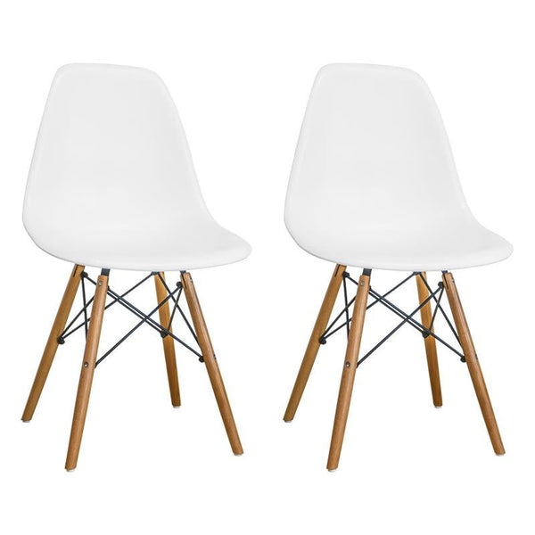 Mod Made Paris Tower Side Chair Wood Leg 2-Pack | Modishstore | Accent Chairs
