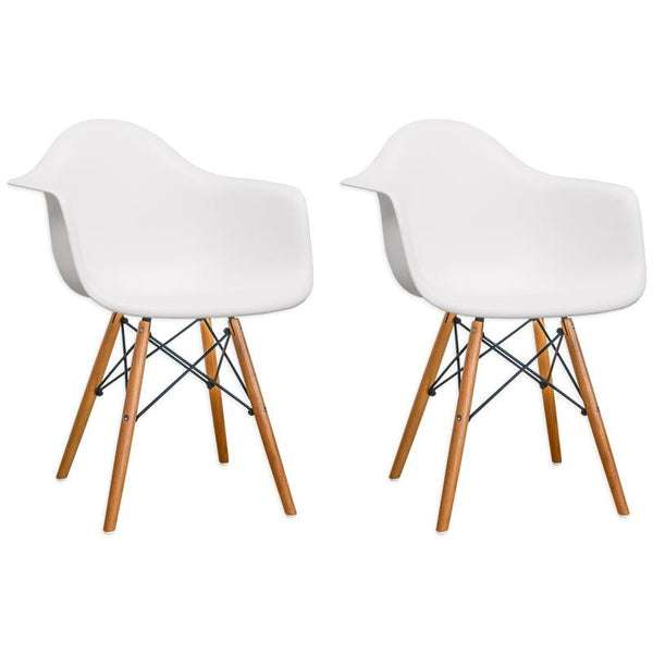 Mod Made Paris Tower Arm Chair Wood Leg 2-Pack