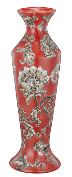 A&B Home Ceramic Red Candle Holder - Set Of 2