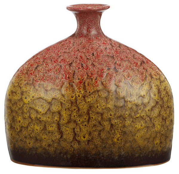 A&B Home Pink With Yellow Vase  - Set Of 2
