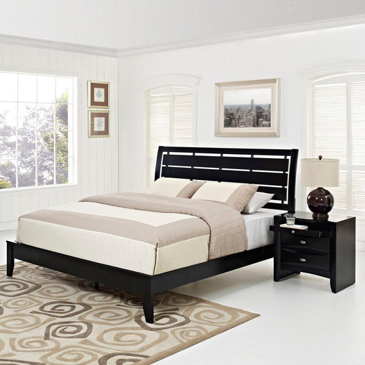 Modway Olivia 2 Piece Queen Bedroom Set - Black | Bedroom Sets | Modishstore