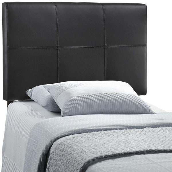 Modway Oliver Twin Upholstered Vinyl Headboard - Black | Headboards | Modishstore-4