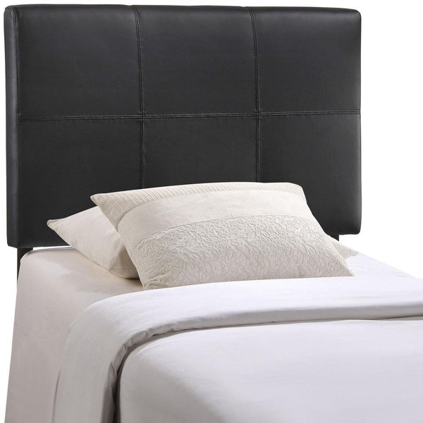 Modway Oliver Twin Upholstered Vinyl Headboard - Black | Headboards | Modishstore