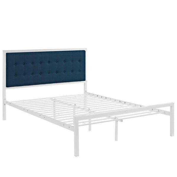 Modway Millie Full Fabric Bed - White Azure | Beds | Modishstore-5