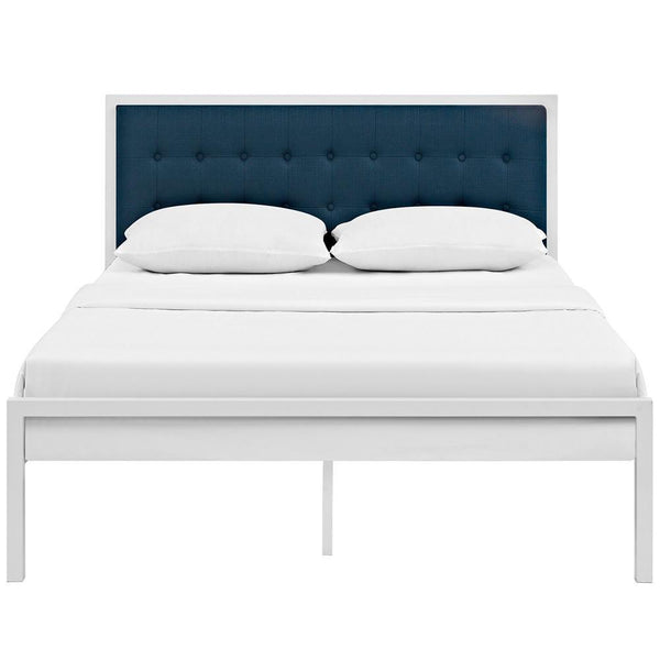 Modway Millie Full Fabric Bed - White Azure | Beds | Modishstore-3