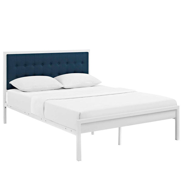 Modway Millie Full Fabric Bed - White Azure | Beds | Modishstore-2