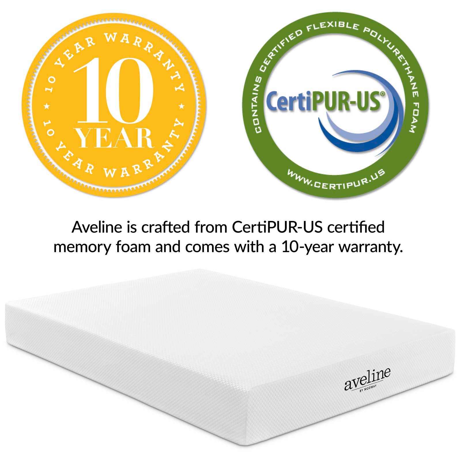Modway Aveline 10" King Mattress - White | Mattresses | Modishstore-6