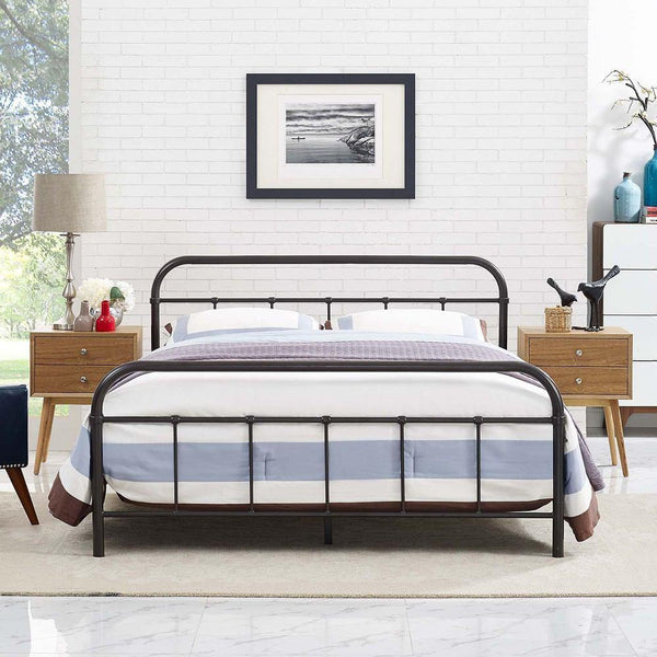 Modway Maisie Full Stainless Steel Bed Frame | Beds | Modishstore-5