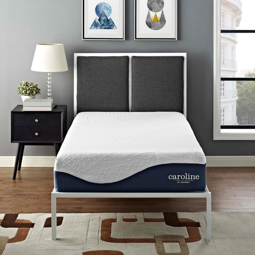 Modway Caroline 10" Twin Memory Foam Mattress - White | Mattresses | Modishstore-3
