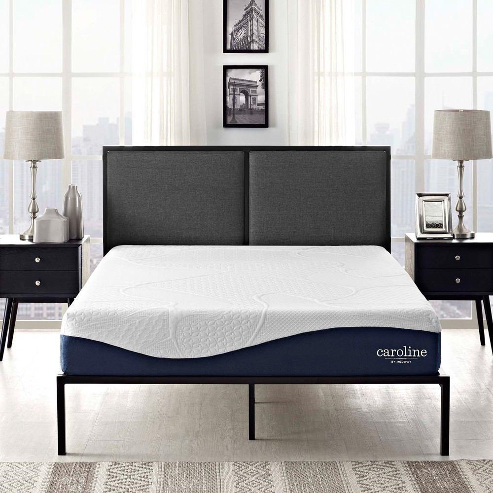 Modway Caroline 10" Queen Memory Foam Mattress - White | Mattresses | Modishstore