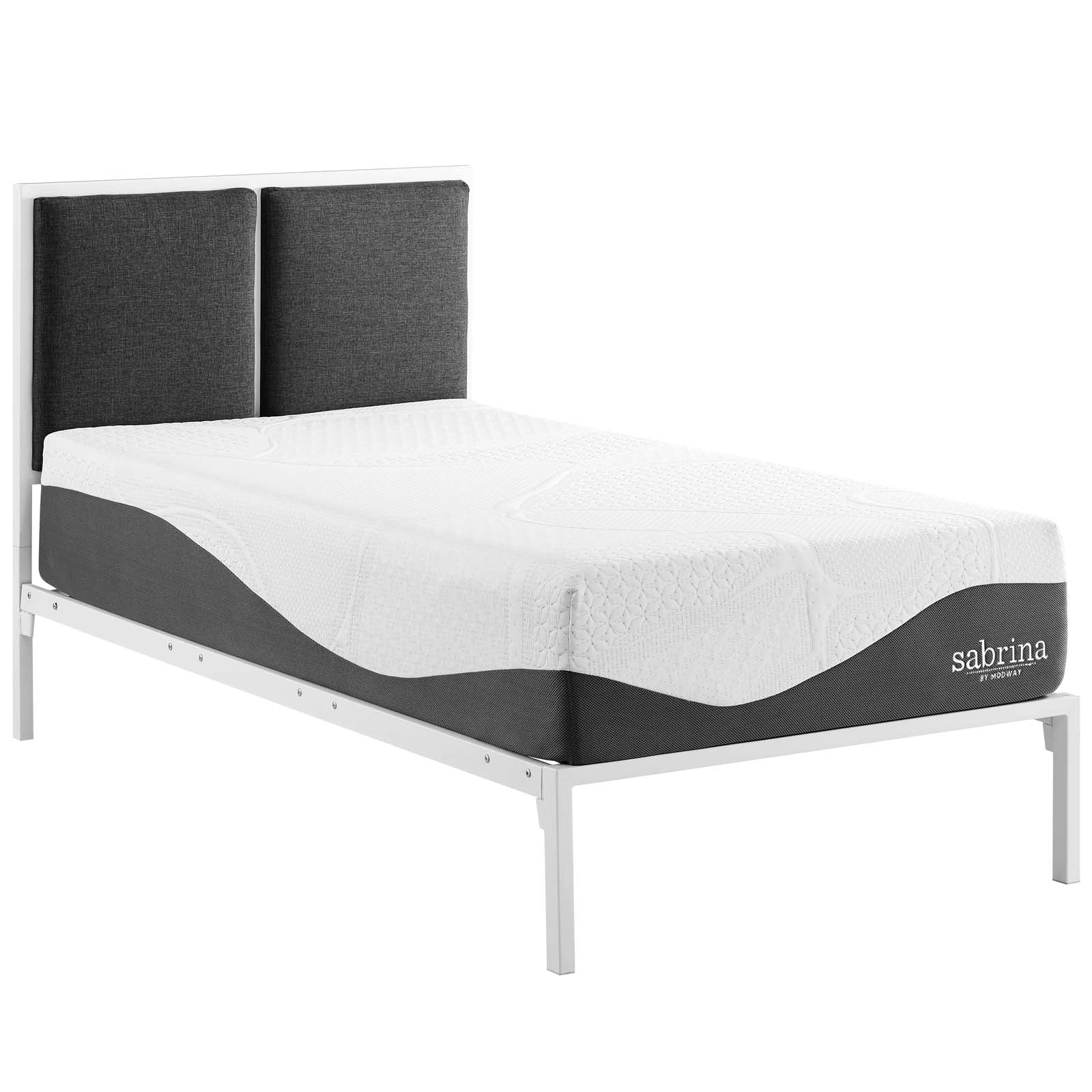 Modway Sabrina 12" Twin Memory Foam Mattress - White | Mattresses | Modishstore-3