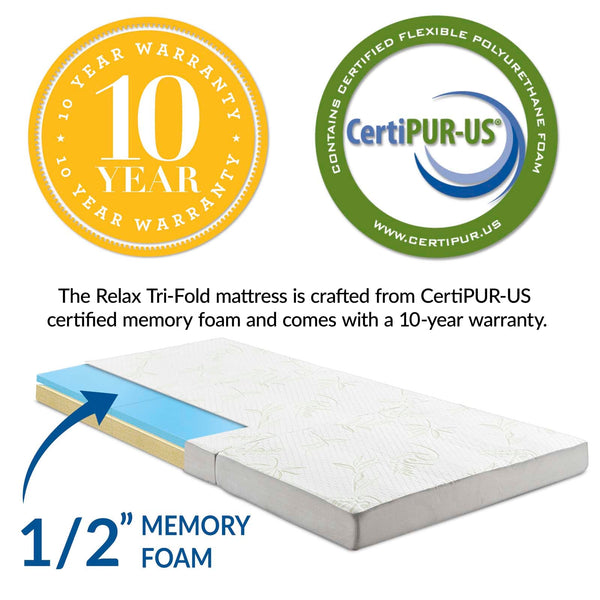 Modway Relax Tri-Fold Mattress - MOD-5780-WHI | Mattresses | Modishstore-7